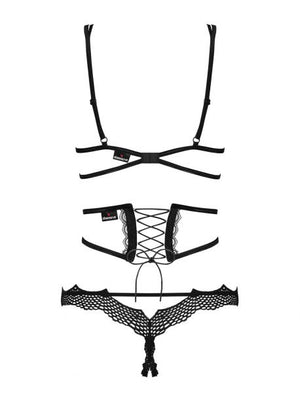 Ensemble Bella 3 pcs ouvert - Noir