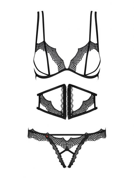 Ensemble Bella 3 pcs ouvert - Noir